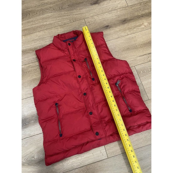 Orvis Men's Large Duck Down Fill Puffy Vest Red - Picture 6 of 7